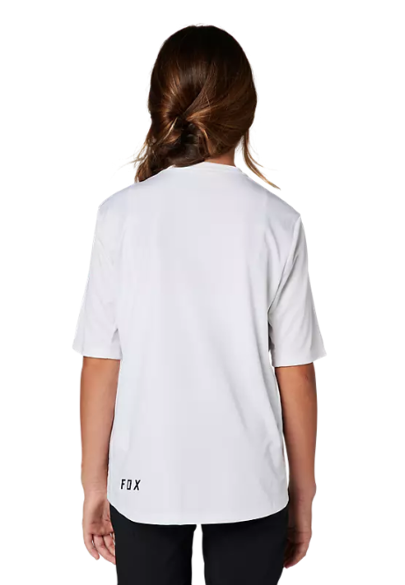 Fox Racing Youth Ranger Short Sleeve Jersey in White-2